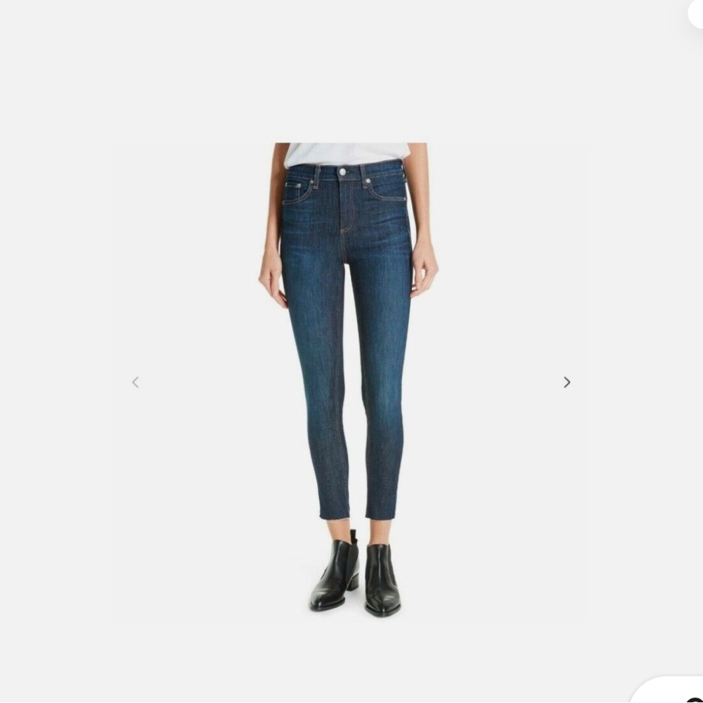 Rag & Bone 10 inch Ankle Skinny Jeans Mad River Wash Raw Hem sz.28